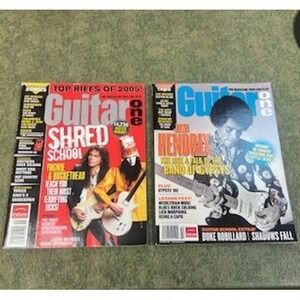 Guitar One Magazine Lot Jimi Hendrix Yngwie Malmsteen Buckethead Shred School